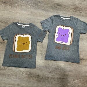 Gray Kids Peanut Butter and Jelly T-Shirts